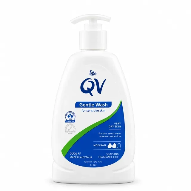 شوینده ملایم کیو وی مدل Gentle Wash مناسب پوست خشک و حساس ۵۰۰ گرم