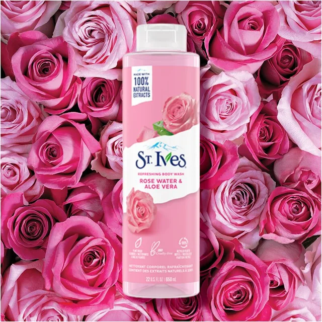 ST.Ives REFRESHING BODY WASH ROSE WATER & ALOE VERA 650ml